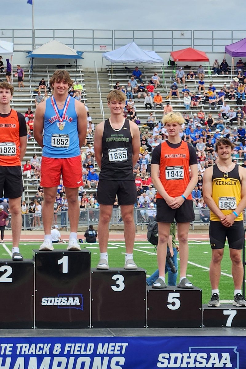 SFJeffersonxctf's tweet image. Great start to the state meet! 

Tyler Yopp with an 18’ PR to take 3rd in the AA Javelin.