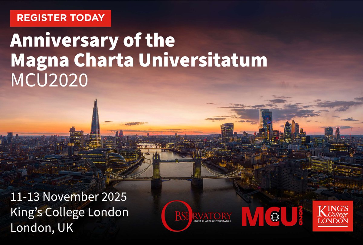 AAC&U (@aacu) on Twitter photo Join other #highered leaders at the 2025 Anniversary of the <a href="/MagnaChartaObs/">MagnaChartaObservat</a>, November 11–13 at King’s College London. Explore values, responsibilities, and the future of the university. Register: ow.ly/nVxN50W0VkL Join other #highered leaders at the 2025 Anniversary of the <a href="/MagnaChartaObs/">MagnaChartaObservat</a>, November 11–13 at King’s College London. Explore values, responsibilities, and the future of the university. Register: ow.ly/nVxN50W0VkL