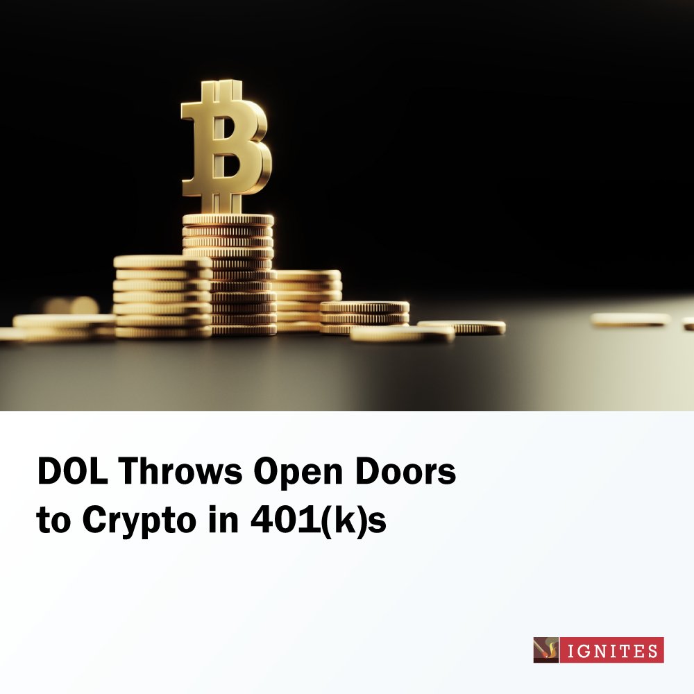 The Department of Labor is now neutral on the inclusion of cryptocurrency  in plan menus; however, many plan fiduciaries are risk-averse and therefore  unlikely to adopt them. https://t.co/3CZQ6JefPm
