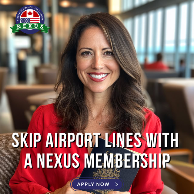 BorderPassPro's tweet photo. Travel like a VIP with Enhanced NEXUS membership!

Say goodbye to long lines at the airport with expedited security & customs clearance. 

Get unlimited access to 1,300+ airport lounges worldwide, Plus free resort stays. 

Don't miss out, click now to see if you qualify for Enhanced NEXUS!