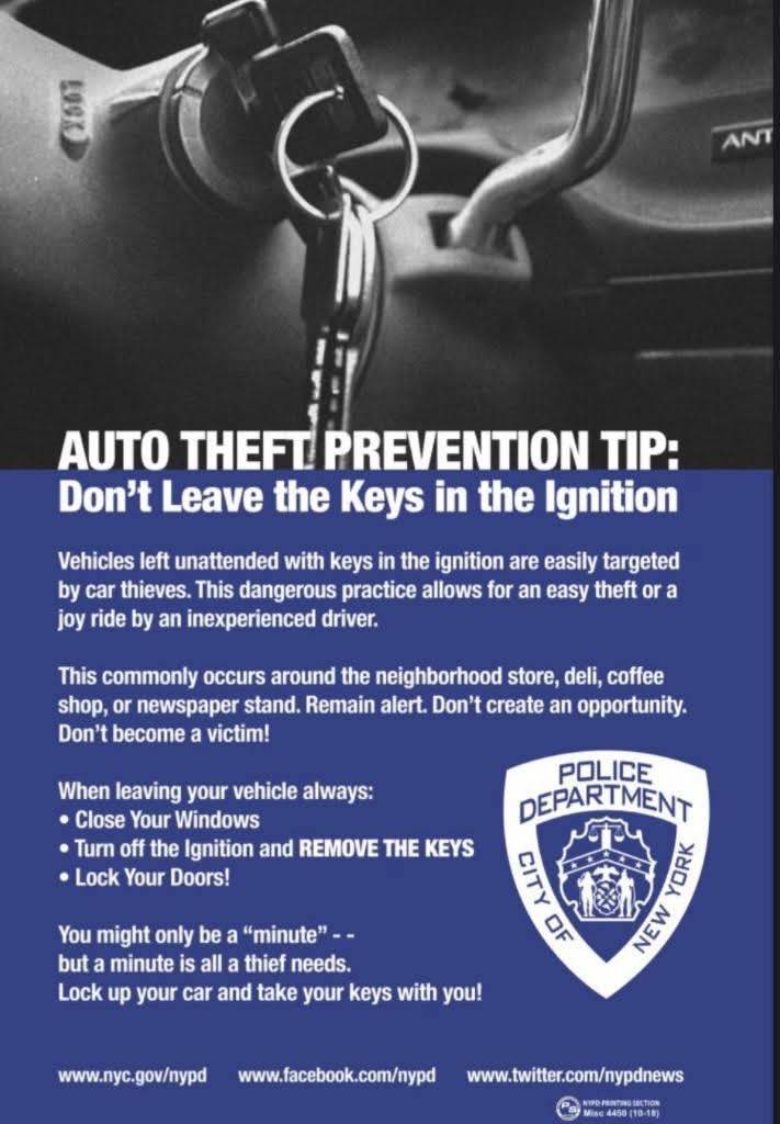 Don’t become a target of opportunity!

•Always lock your car &amp; never leave it running  🔐 
•Always roll up all of the windows🪟 
•Always close &amp; lock your sunroof 🌞 
•Always activate the alarm system 🚨 
•Always remove the keys/fob 🔑 
•Always take all valuables with you💰