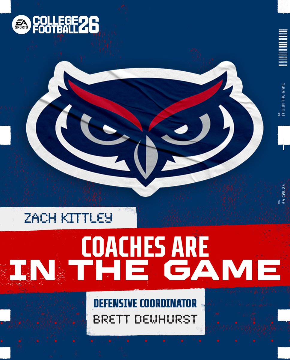 Florida Atlantic Football (@faufootball) on Twitter photo ZK… He’s in the game. 🎮
Youngest head coach in CFB26
<a href="/ZKittley/">Zach Kittley</a>
<a href="/BrettDewhurst/">Brett Dewhurst</a>
#WIP🏝️ ZK… He’s in the game. 🎮
Youngest head coach in CFB26
<a href="/ZKittley/">Zach Kittley</a>
<a href="/BrettDewhurst/">Brett Dewhurst</a>
#WIP🏝️