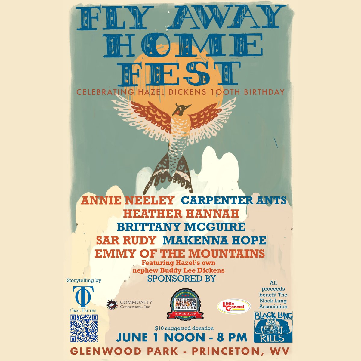 🎶 Festival THIS SUNDAY in Princeton, WV—celebrating the 100th birthday of Hazel Dickens, a powerful voice for working people and mountain music. 🎤

🌟Proceeds benefit @appcitizenslaw's #BlackLungKills initiative, supporting miners and their families.

👉bit.ly/4jrNrsW