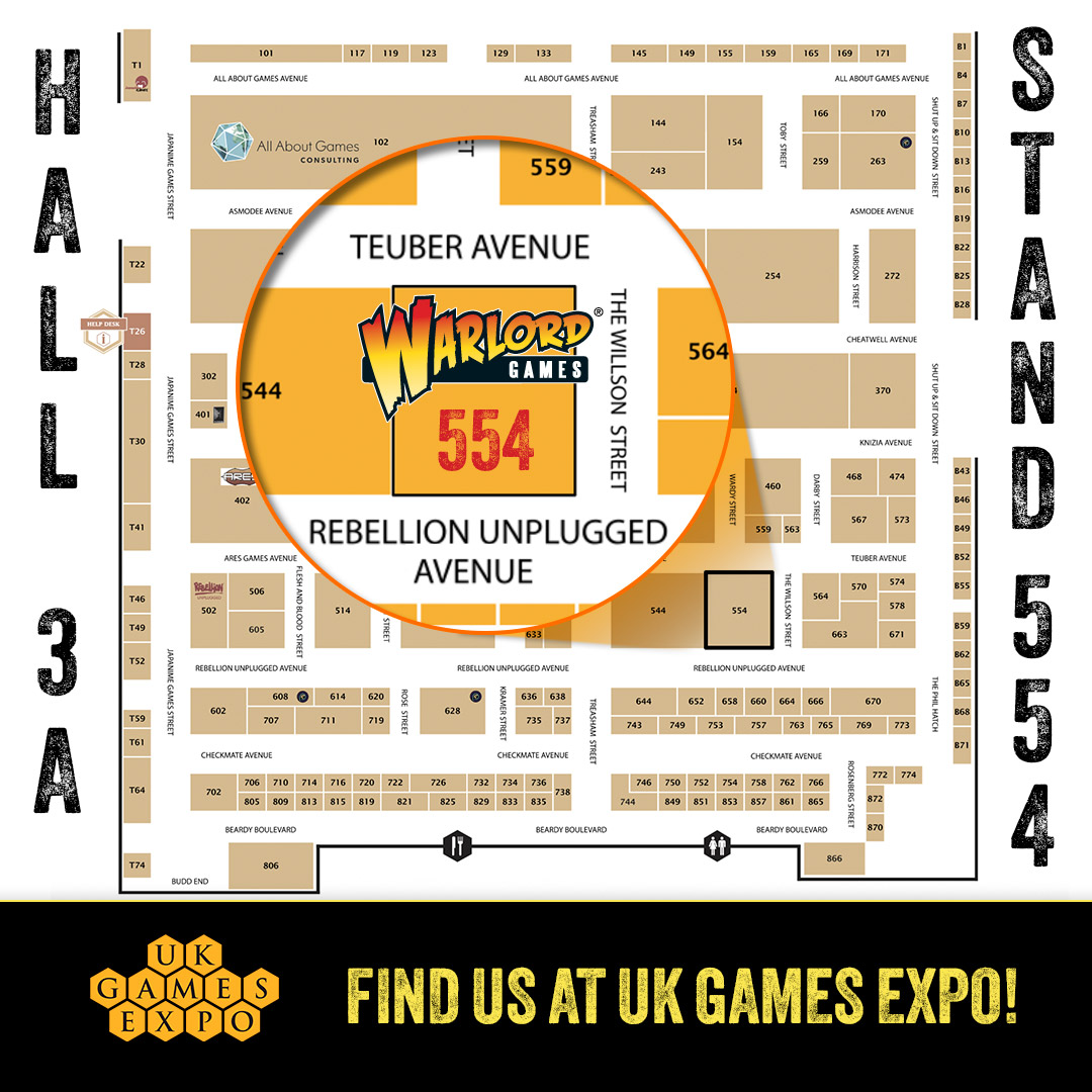 We’re all set up at the NEC ready for the kick-off of UK Games Expo tomorrow! With huge Konflikt ’47 news, miniature reveals, participation games, and more; it’s one not to miss!

You can find us in Hall 3A, Stand 554!

#warlordgames #warlordontour #ukgamesexpo #konflikt47