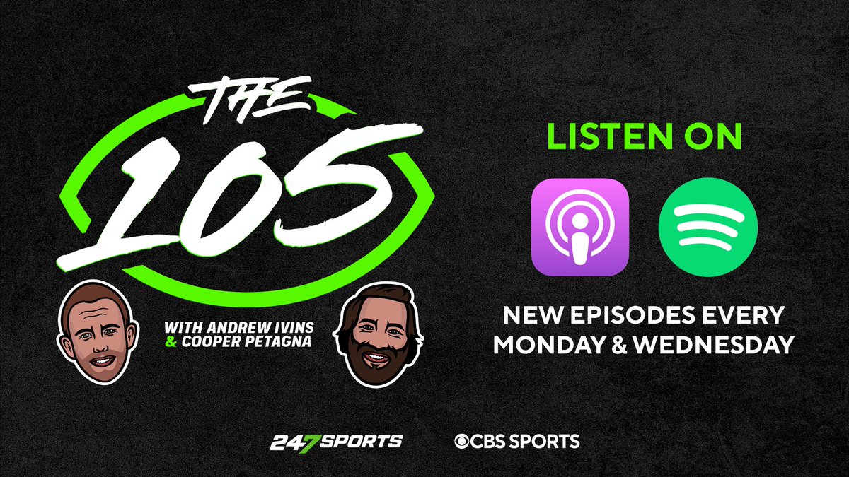 The 105 (@the105guys) on Twitter photo Want to understand college football today? It’s all about roster management. Tap in with The 105 podcast hosted by <a href="/Andrew_Ivins/">Andrew Ivins</a> & <a href="/cpetagna247/">Cooper Petagna</a>!
The guys will break down recruiting, NIL, the transfer portal, and more twice a week. Subscribe wherever you get podcasts! Want to understand college football today? It’s all about roster management. Tap in with The 105 podcast hosted by <a href="/Andrew_Ivins/">Andrew Ivins</a> & <a href="/cpetagna247/">Cooper Petagna</a>!
The guys will break down recruiting, NIL, the transfer portal, and more twice a week. Subscribe wherever you get podcasts!