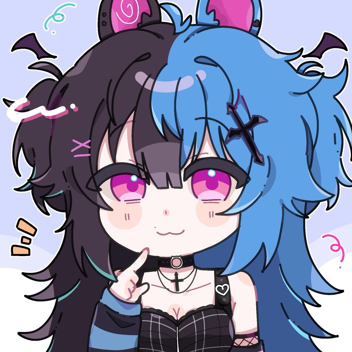 ₍^.  ̫.^₎⟆🖤💙

🎨: @/bunko_desuuu ☆ #404MONO_art