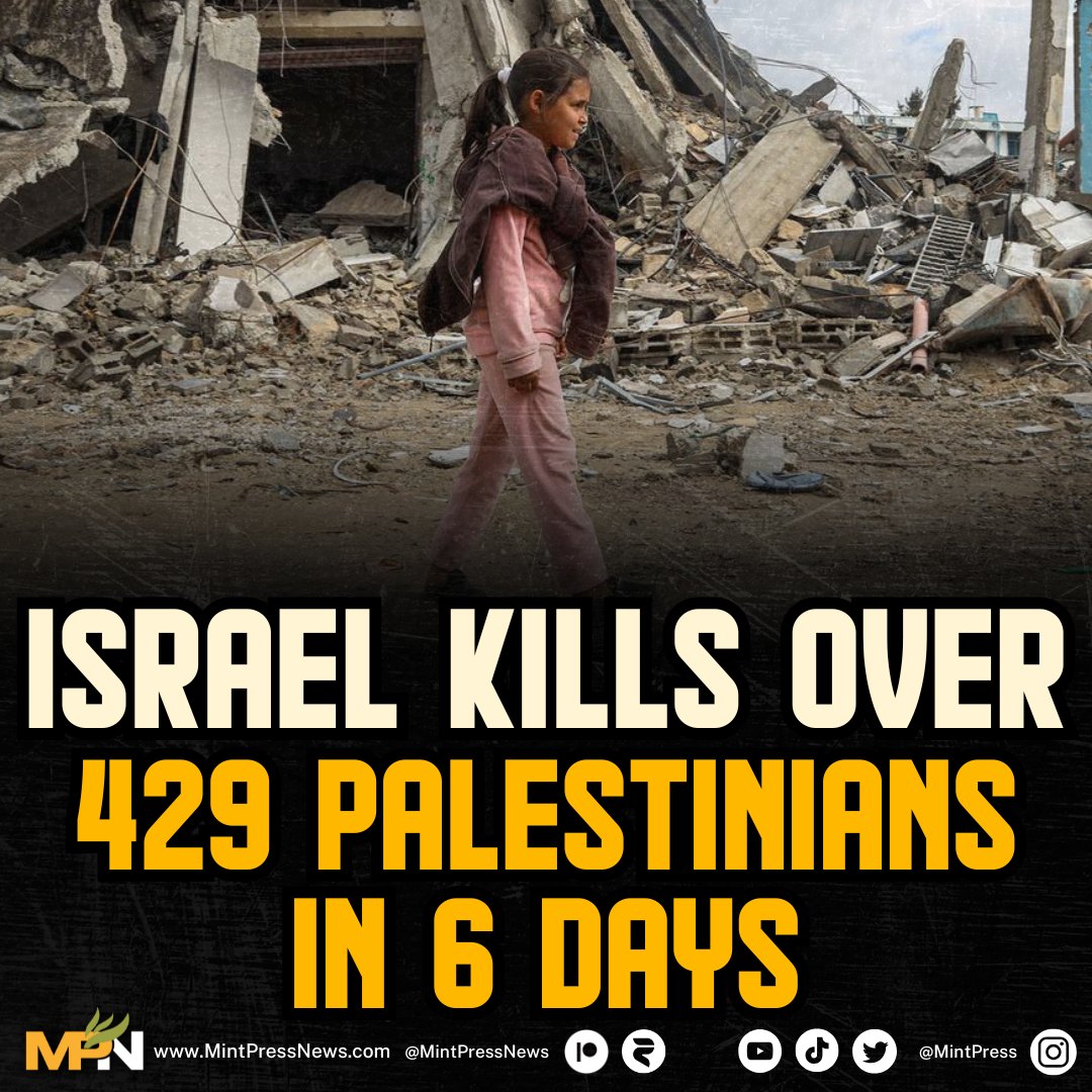 Israel kills over 429 Palestinians in 6 days

According to the Ministry of Health in Gaza, more than 429 Palestinians were killed and at least 1,358 others were injured between May 22 and May 28—a span of just six days.