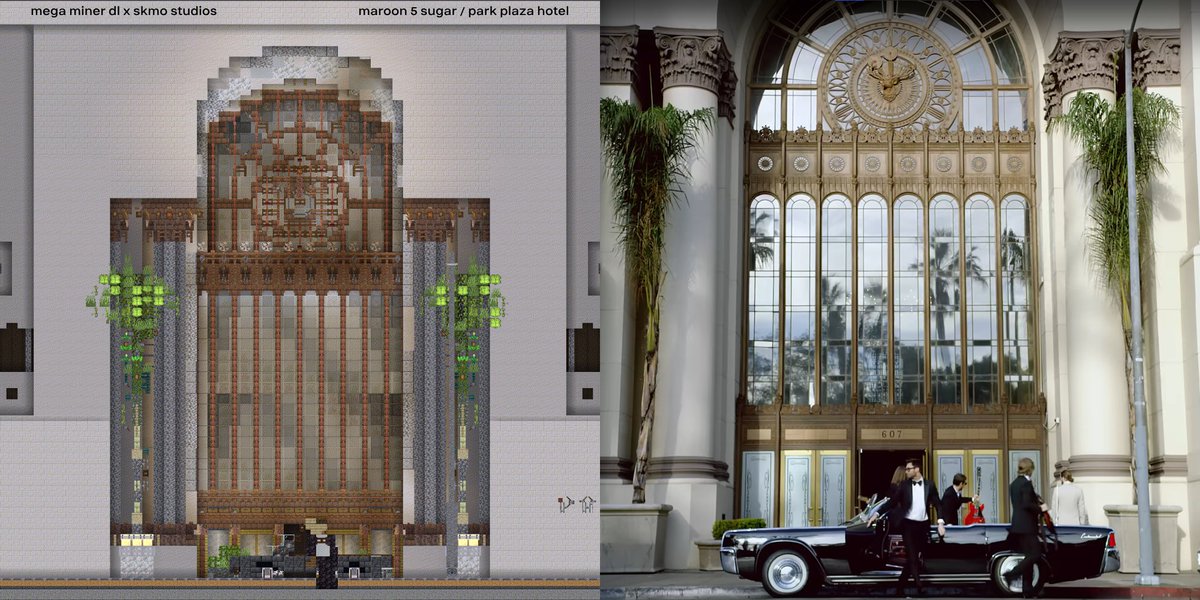 SKMObuilds's tweet photo. Maroon 5 Sugar / Park Plaza Hotel 
(w/ FREE download)

-------------------------------
DOWNLOAD IN COMMENTS!
--------------------------------
Built By: @SKMOstudios x @MegaMinerDL 
Built on: @BuildersRefuge 
#Minecraft #minecraft建築コミュ #Minecraftbuilds https://t.co/ffa1thn5vZ