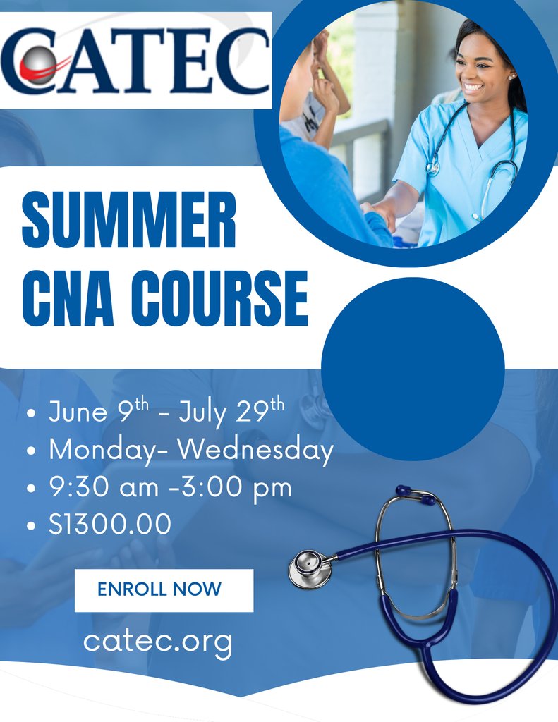 Check out our Adult Education CNA summer course. Contact our Adult Education office if you are interested in taking this course.