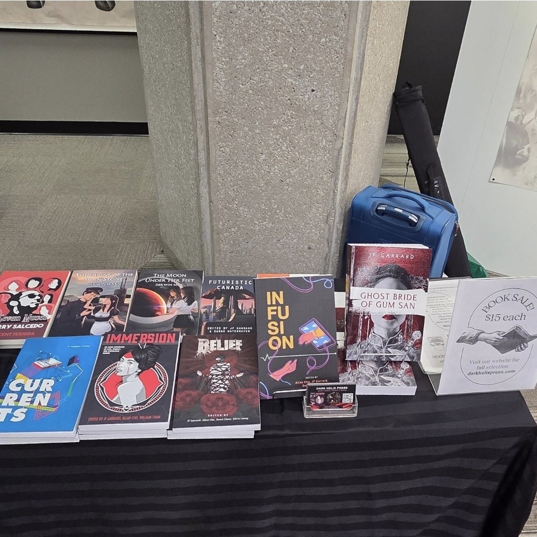 JF Garrard (@jfgarrard) on Twitter photo Pop by and grab some <a href="/ricepapermag/">Ricepaper Magazine</a> <a href="/DarkHelixPress/">Dark Helix Press Inc</a> <a href="/darkwinterlit/">DarkWinter Lit Mag and Press</a> #books while visiting <a href="/UofT/">University of Toronto</a> during @literasian #Toronto 2025! Our copy of #Infusion is just for a prize draw, please buy from <a href="/UofTBookstores/">UofT Bookstore</a> during this event! #canlit <a href="/CanadaCouncil/">Canada Council for the Arts</a> #asianheritagemonth Pop by and grab some <a href="/ricepapermag/">Ricepaper Magazine</a> <a href="/DarkHelixPress/">Dark Helix Press Inc</a> <a href="/darkwinterlit/">DarkWinter Lit Mag and Press</a> #books while visiting <a href="/UofT/">University of Toronto</a> during @literasian #Toronto 2025! Our copy of #Infusion is just for a prize draw, please buy from <a href="/UofTBookstores/">UofT Bookstore</a> during this event! #canlit <a href="/CanadaCouncil/">Canada Council for the Arts</a> #asianheritagemonth