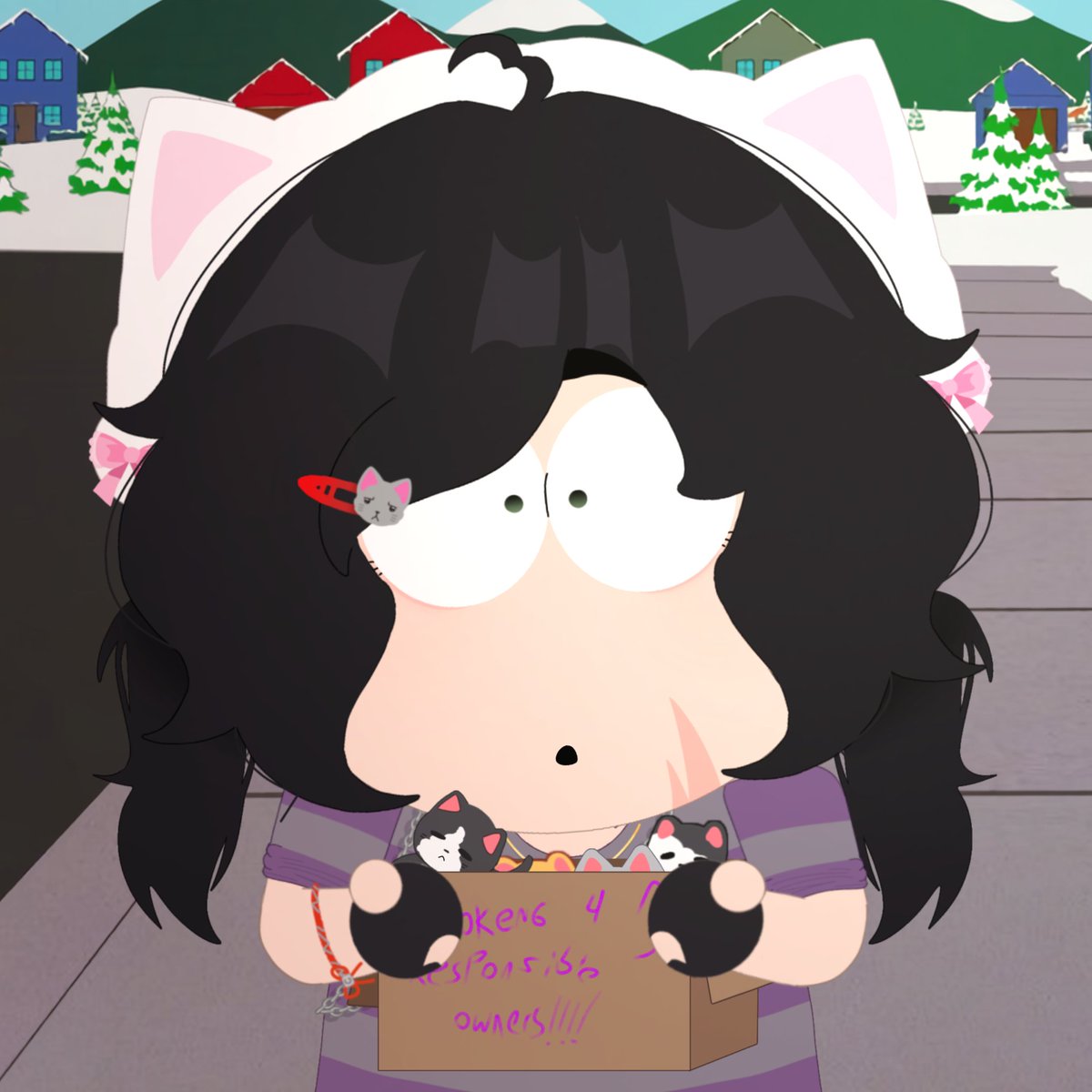 LiahSCat's tweet photo. "Thank you so much dude! You're a life saver, seriously!"

*She smiled, oblivious to his reaction, before reaching down to grab the box with the kittens*

"Alright, lets go uhh- what's your name again? I cant just be calling you guy- although it'd be funny" https://t.co/wgTxxYKjyi