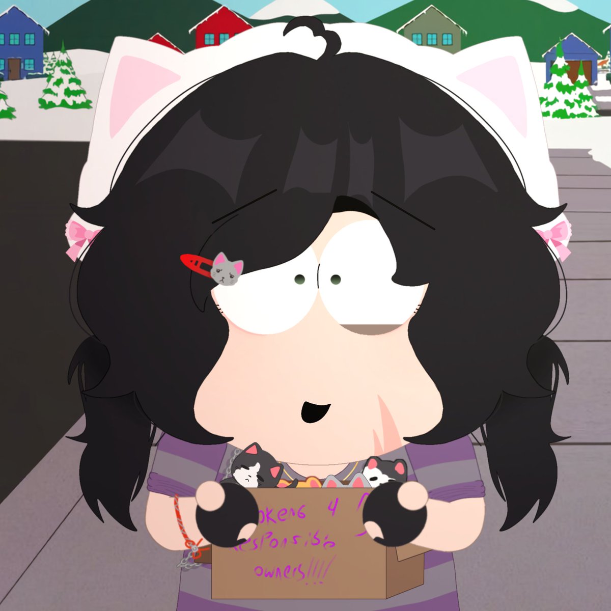 LiahSCat's tweet photo. "Thank you so much dude! You're a life saver, seriously!"

*She smiled, oblivious to his reaction, before reaching down to grab the box with the kittens*

"Alright, lets go uhh- what's your name again? I cant just be calling you guy- although it'd be funny" https://t.co/wgTxxYKjyi
