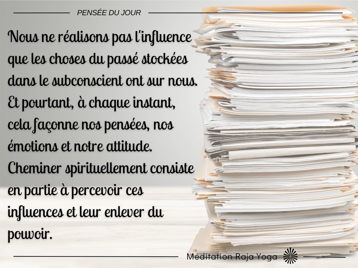 RajaYogaMedit's tweet photo. #penséedujour #inspiration #citations
#subconscient

#silence #conscience #rajayoga #yoga #spiritualite #seminaire #meditation #paix #bonheur #esprit #forceinterieure #developpementpersonnel #activitegratuite #âme #maitrisedesoi

Tous nos programmes sur:
https://t.co/f0teYmgAv9 https://t.co/3LCIM2Ir84