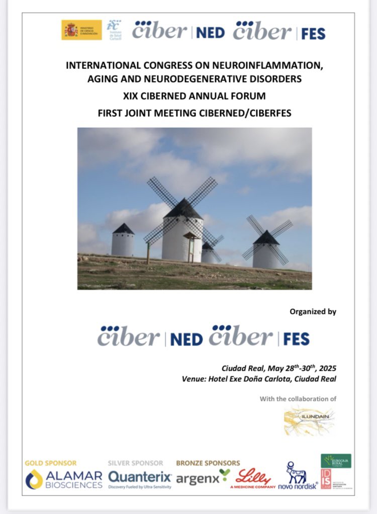 First joint Meeting in Ciudad Real: pushing forward the boundaries of knowledge in #neurodegenerative #diseases #neuroinflammation and #aging. Here we are! <a href="/CIBER_ISCIII/">CIBER ISCIII</a> <a href="/SENC_/">SENC</a> <a href="/FENSorg/">FENS</a> <a href="/IBROorg/">IBRO - International Brain Research Organization</a> @ciberned   @CIBERFES