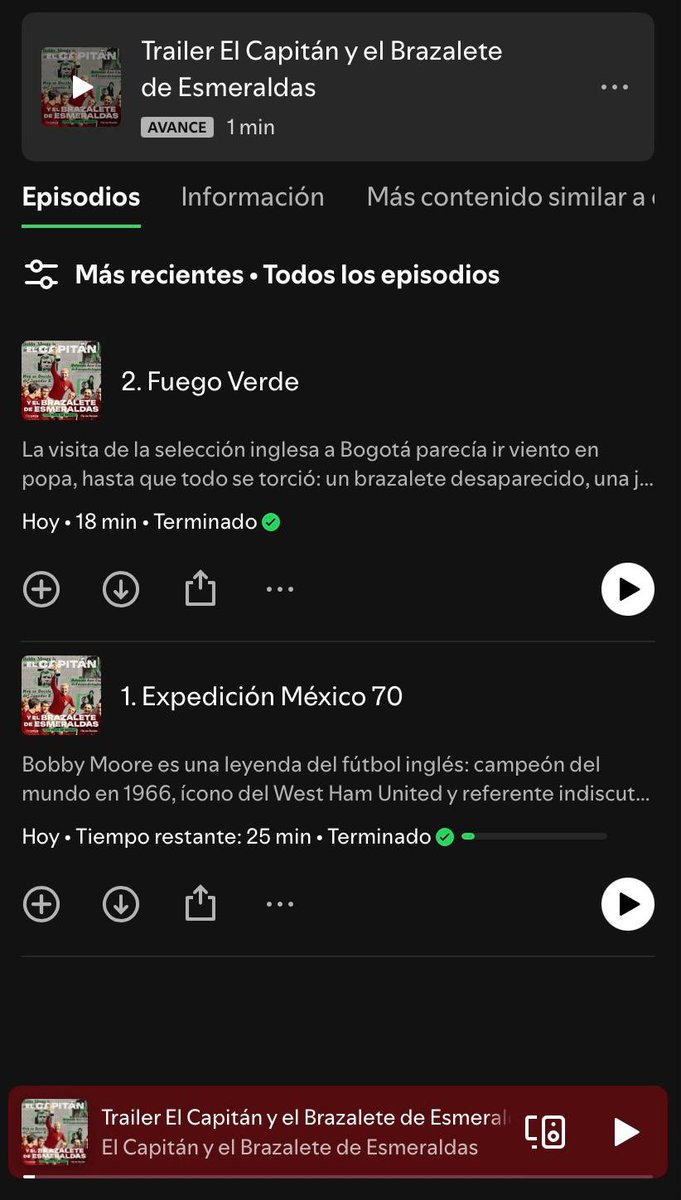 fdbedout's tweet photo. Los dos primeros episodios de ‘El Capitán y el Brazalete de Esmeraldas’; ya están disponibles en su plataforma de podcast favorita y YouTube. 

La historia del robo en Bogotá de un brazalete de esmeraldas que desató una crisis deportiva, diplomática y judicial entre 🇨🇴 y 🇬🇧. https://t.co/bXkTDlvRk1