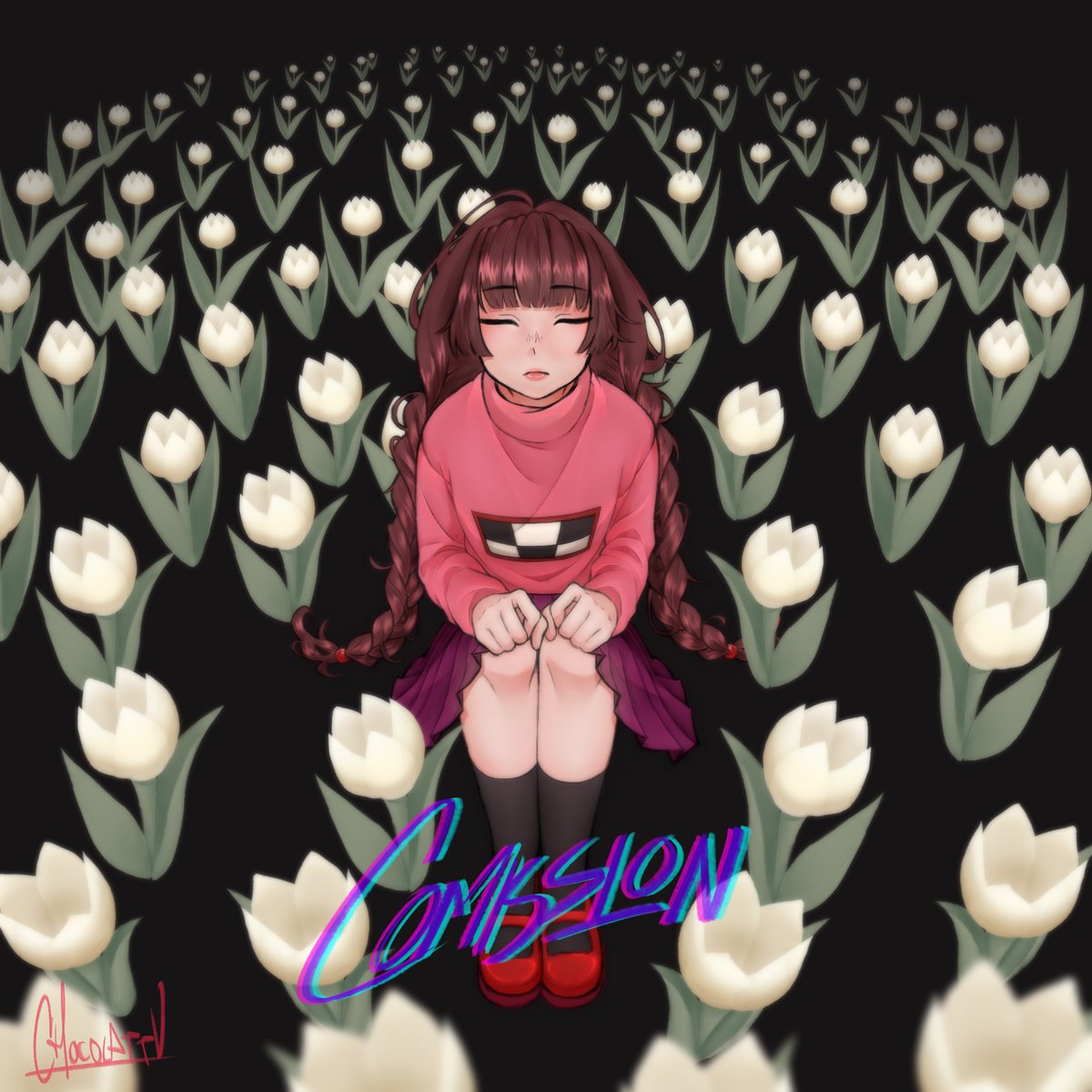 ChocolattV's tweet image. A commision i made for a friend, i've never played or seen yume nikki but i had to make it right
#yumenikki