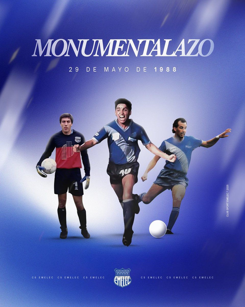 CSEmelec's tweet photo. ☝🏻💙

29 de mayo de 1988.

#Monumentalazo1988 https://t.co/YakEqdRTu0
