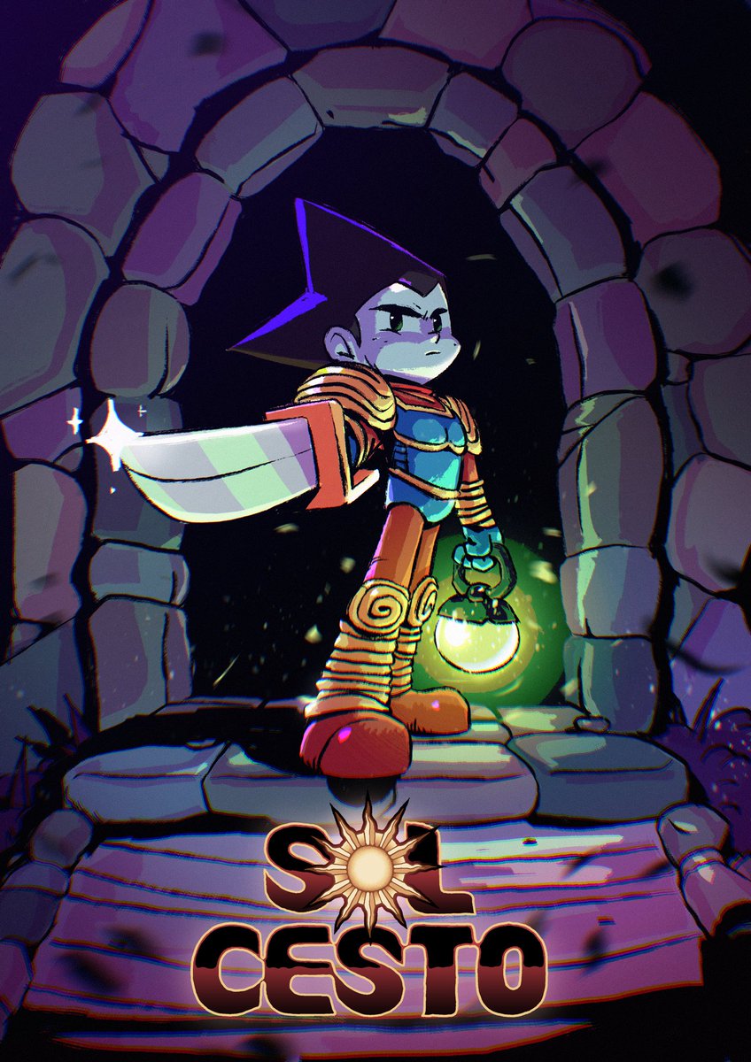 My fan art of my new favorite game SOLCESTO !! 
<a href="/DrGeraud/">Géraud Zucchini - SOL CESTO 🌞</a> <a href="/chariospirale/">chariospirale</a> 
Thanks 🙏🏻