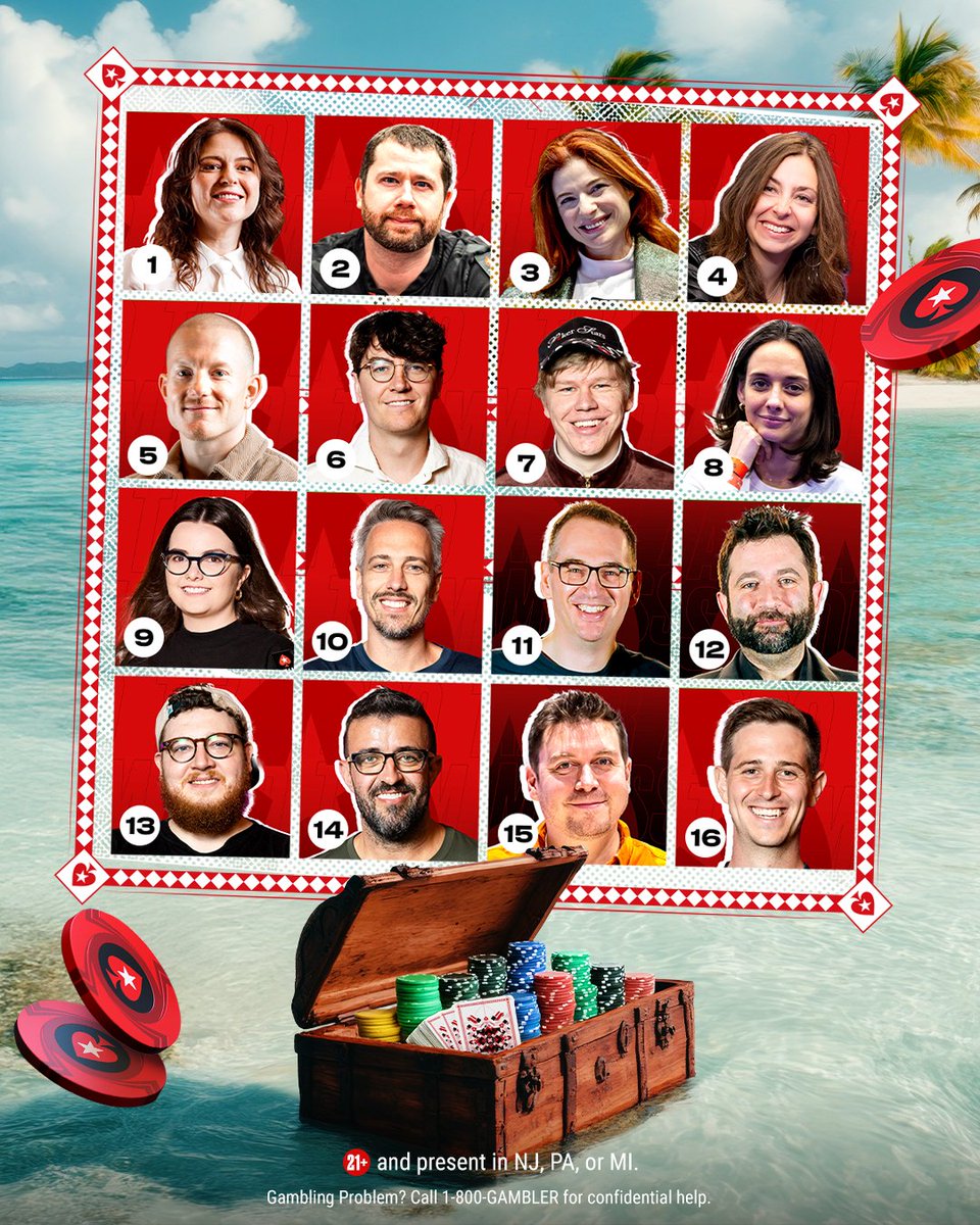 PokerStarsUSA (@pokerstarsusa) on Twitter photo You are washed up on a Desert Island with just a treasure chest that contains only a chip-set and a pack of cards.
If you were shipwrecked with just one <a href="/PokerStars/">PokerStars</a> Ambassador from the image below, which would it be and why? 😀
<a href="/CaitlinComeskey/">Caitlin Comeskey</a> <a href="/JenShahade/">Jennifer Shahade</a> <a href="/mkonnikova/">Maria Konnikova</a> <a href="/Stapes/">Joe “Legacy Blue” Stapleton</a> You are washed up on a Desert Island with just a treasure chest that contains only a chip-set and a pack of cards.
If you were shipwrecked with just one <a href="/PokerStars/">PokerStars</a> Ambassador from the image below, which would it be and why? 😀
<a href="/CaitlinComeskey/">Caitlin Comeskey</a> <a href="/JenShahade/">Jennifer Shahade</a> <a href="/mkonnikova/">Maria Konnikova</a> <a href="/Stapes/">Joe “Legacy Blue” Stapleton</a>