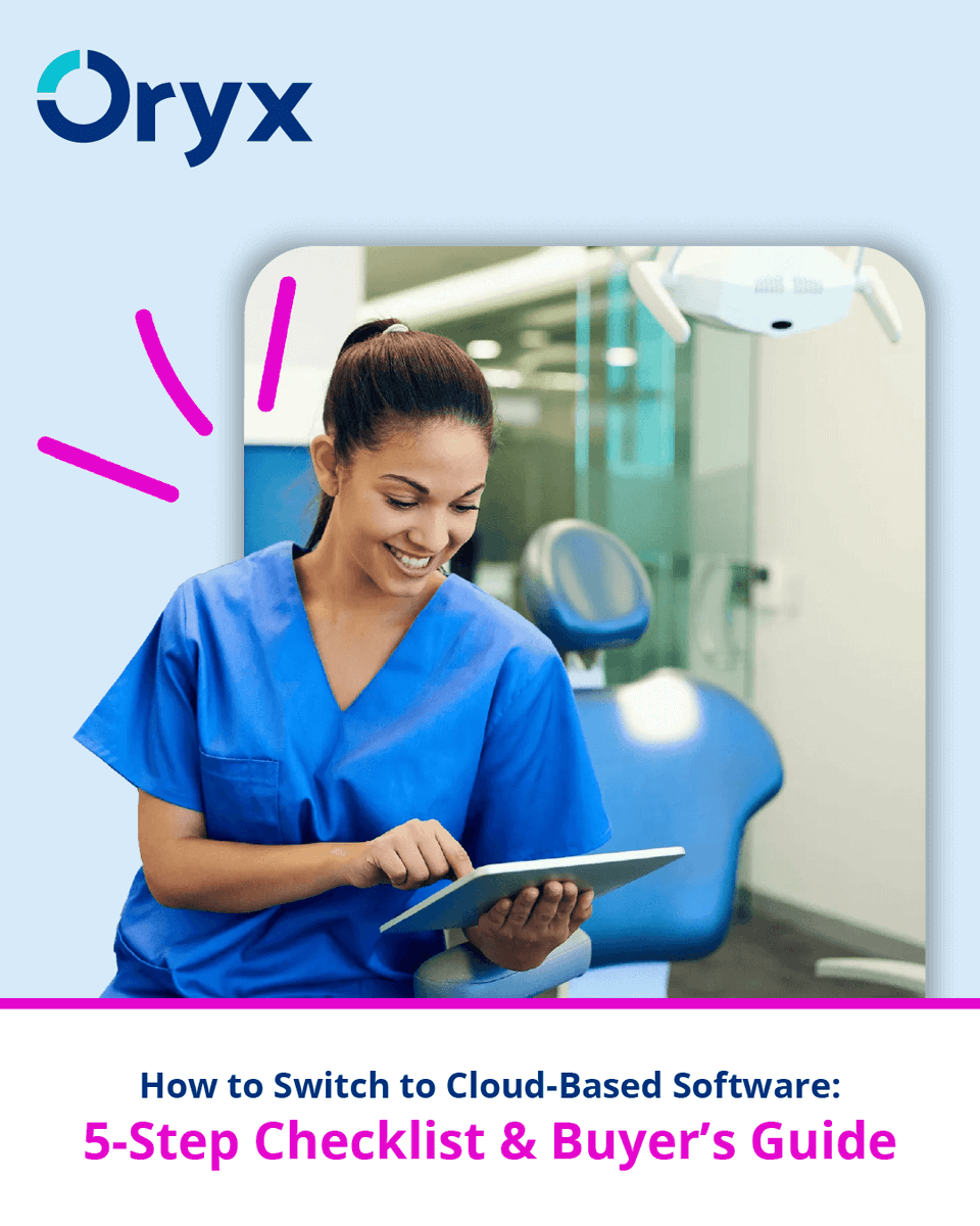 Thinking of switching to cloud-based dental software?

We’ve got a quick 5-step checklist to help you start smart. 🦷💻

👉 go.oryxdental.com/4knHDCi
#DentalTech #PracticeManagement #OryxDental