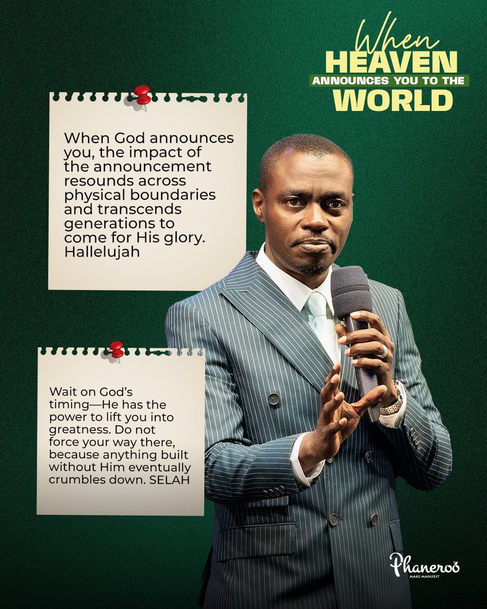 bit.ly/WhenHeavenAnno…

#Phaneroo | #LiveNow