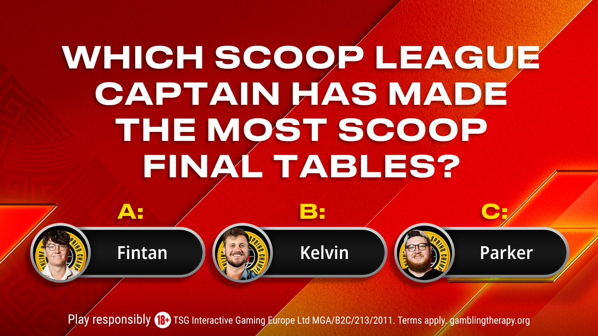 ♠️ Win a free SCOOP ticket ♠️ 

Whose experienced that final table feeling most often?

Reply with [Stars ID] + #SCOOP by 18:00 CET, Fri. 

Ten $11 SCOOP tickets to be won. 

T&amp;Cs: psta.rs/TCsGL
