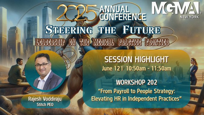 🎯Session Highlight🎯

👏Join Rajesh Voddiraju at the NYMGMA 2025 Annual Conference for Workshop 202👏

✅ Register now to be part of the conversation on the future of HR in healthcare!
newyorkmgma.com/2025AnnualConf…