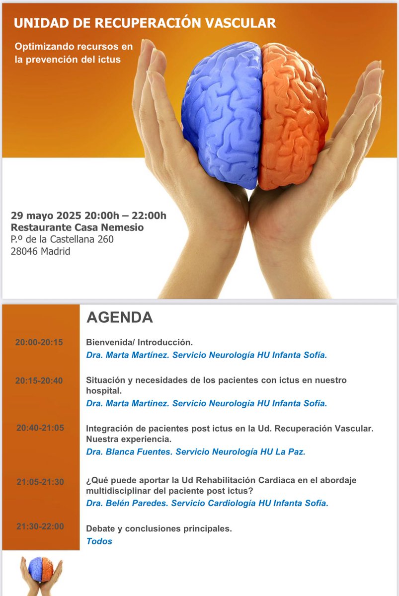Servicio Neurología H. U. Infanta Sofía. Madrid (@neuroinfsofia) on Twitter photo Neurólogos de <a href="/NeuroInfSofia/">Servicio Neurología H. U. Infanta Sofía. Madrid</a> y <a href="/Neuro_Paz/">Neurología HU La Paz</a> nos juntamos para hablar del proyecto de #rehabilitacion neurovascular y la creación de una Unidad de Recuperación Vascular. Nos lo explican las neurólogas Marta Martínez y Blanca Fuentes y la cardióloga Belen Paredes! Neurólogos de <a href="/NeuroInfSofia/">Servicio Neurología H. U. Infanta Sofía. Madrid</a> y <a href="/Neuro_Paz/">Neurología HU La Paz</a> nos juntamos para hablar del proyecto de #rehabilitacion neurovascular y la creación de una Unidad de Recuperación Vascular. Nos lo explican las neurólogas Marta Martínez y Blanca Fuentes y la cardióloga Belen Paredes!