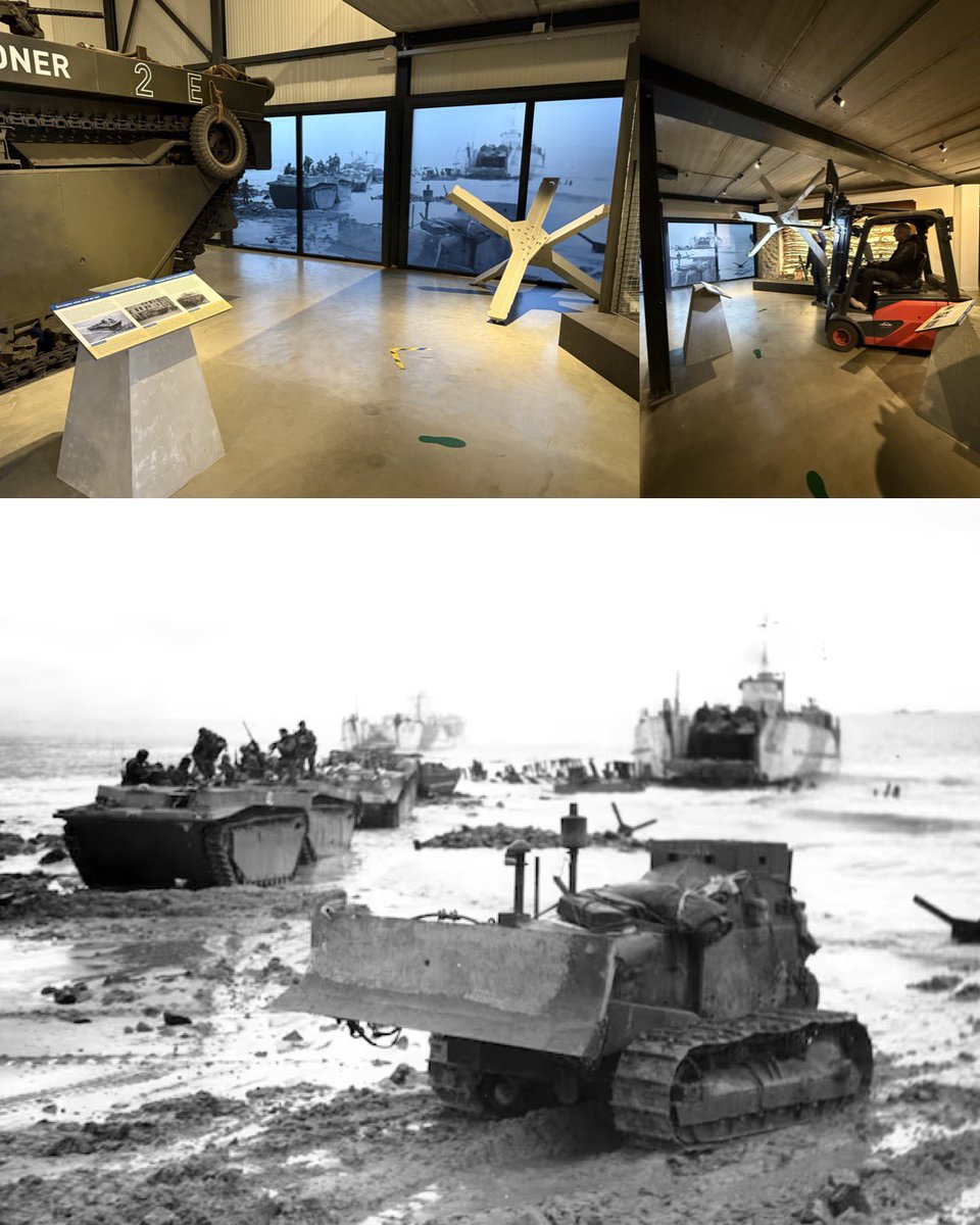 Nieuw in het museum: een gerestaureerde Tsjechische egel van Fort Rammekens, gebruikt in de Slag om de Schelde. Nu te zien samen met Buffalo &amp; bulldozer!
#Bevrijdingsmuseum #WOII #SlagomdeSchelde #FortRammekens #Militair #Erfgoed  #Zeeland