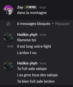 Bonsoir à tous j'aimerais signalez les propos grossophobe et déplacé de ce joueur @/heiikin_c'est inacceptable dans l'esport.