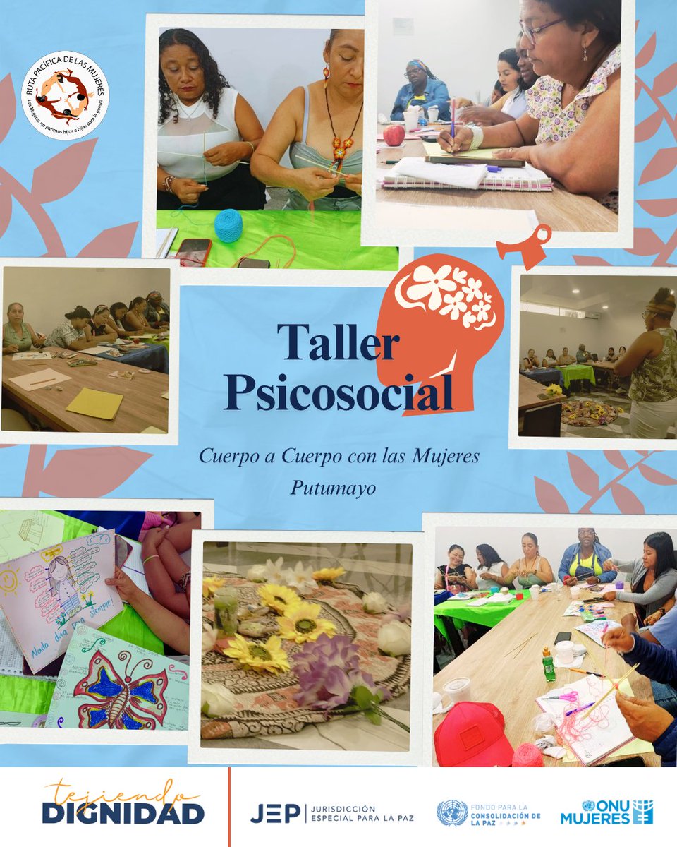 Tejiendo Dignidad I Cuerpo a Cuerpo con las Mujeres

#VocesDeReparación I Durante el taller psicosocial con mujeres en el departamento de Putumayo, abordamos el autoestima como base para la salud mental y emocional, y su importancia en los procesos de sanación y proyectos de