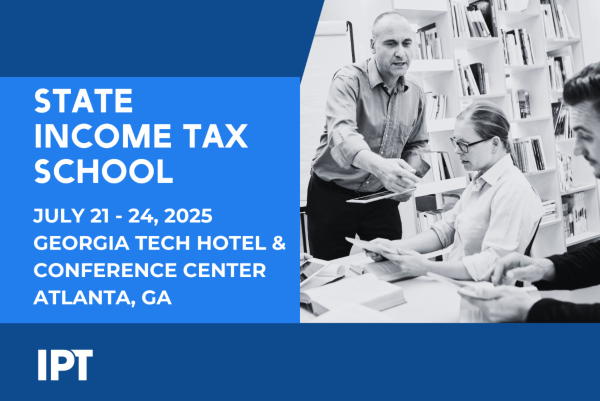 IPT's expert faculty of seasoned practitioners provides real-world insights, practical tools, and in-depth analysis of the issues state income tax professionals face every day. You’ll walk away with actionable knowledge you can apply immediately. ipt.org