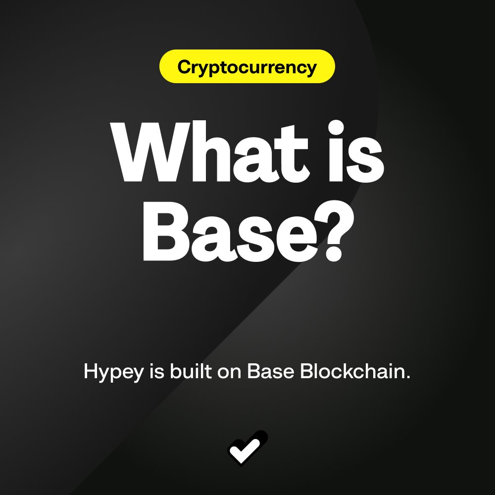 🌐 Hypey is now on Base - built for the future of Web3.

We chose Base because we believe in a Web3 that’s fast, affordable, and open to everyone.
No more waiting. No more crazy fees. Just smooth, secure experiences - powered by Ethereum’s trusted tech.

We’re here to build
