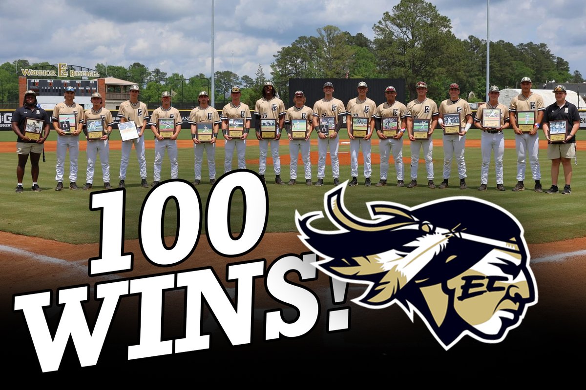 With yesterday's victory, ECCC sophomore baseball players secured their 100th win while wearing black and gold! 

#WarriorStrong