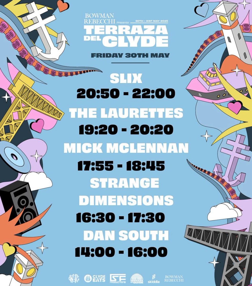 We’re playing Terraza Del Clyde on Friday 4.30-5.30
Last few tickets below 🤩

skiddle.com/whats-on/Green…