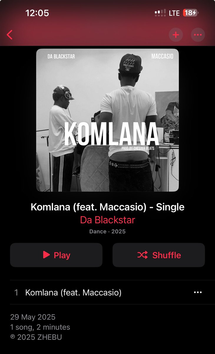 "KOMLANA" is out on all platforms let's go 🔥

Apple Music: music.apple.com/us/album/komla…

Audiomack: audiomack.com/dablackstar/so…

YouTube : youtu.be/y8VHOlnNlHc?si…