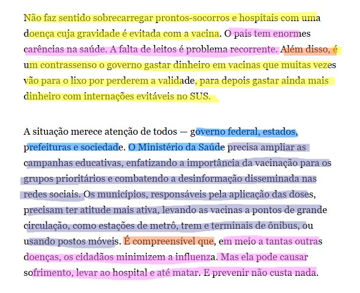 ppeppermintsoda's tweet image. LEIAM ARTIGOS DE OPNIÃO!⭑.ᐟ

Olhem a riqueza de vocabulário que se pode tirar dos textos e ganhar repertório.  
Esse texto todo colorido é a conclusão do artigo que tirei do site, e não parece exatamente como a conclusão da redação? Com argumentos, agentes, meios, finalidade...