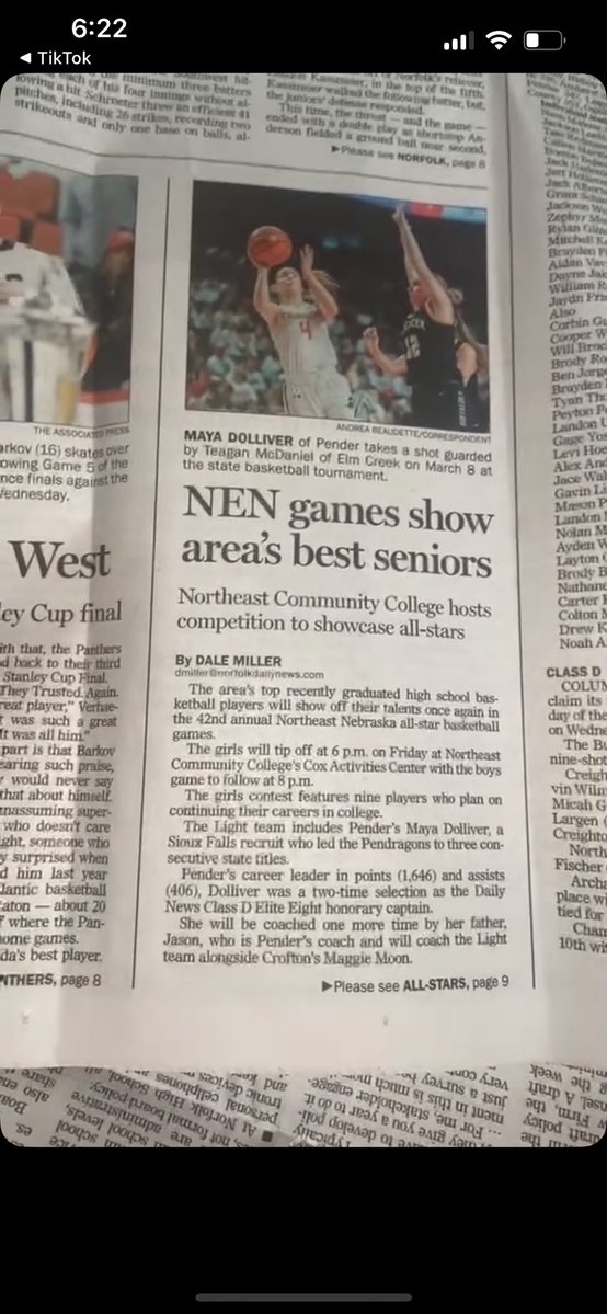 Jason (@jasondolliver) on Twitter photo On Friday, May 30, Pender’s <a href="/dolliver_maya/">Maya Dolliver</a> plays at 6 pm and Alex Roth plays at 8 pm in the Northeast Nebraska all star basketball game at Northeast Community College. On Friday, May 30, Pender’s <a href="/dolliver_maya/">Maya Dolliver</a> plays at 6 pm and Alex Roth plays at 8 pm in the Northeast Nebraska all star basketball game at Northeast Community College.