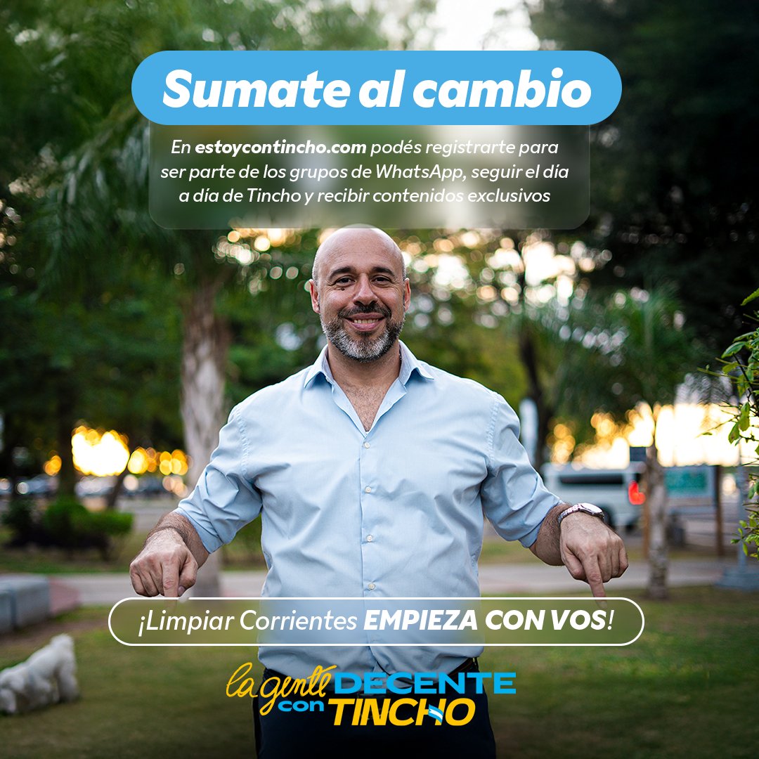 Falta muy poco para el cambio que Corrientes necesita con urgencia. No esperes hasta el último momento: sé parte del movimiento que va a ponerle un freno a la dinastía que se sostiene desde hace más de 20 años. (+)