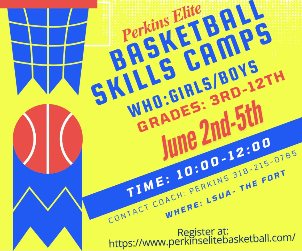 Not too late to sign up for bball camps at LSUA.   You can register at door.  Please contact coach Perkins if you have questions.