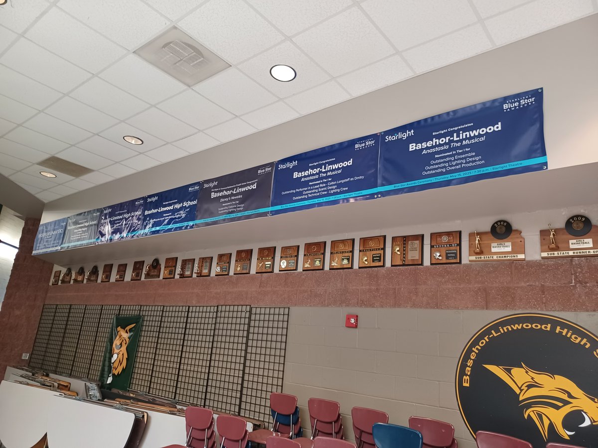 Guess what is now up in the foyer outside the auditorium?!?  We now have a theater wall!!!