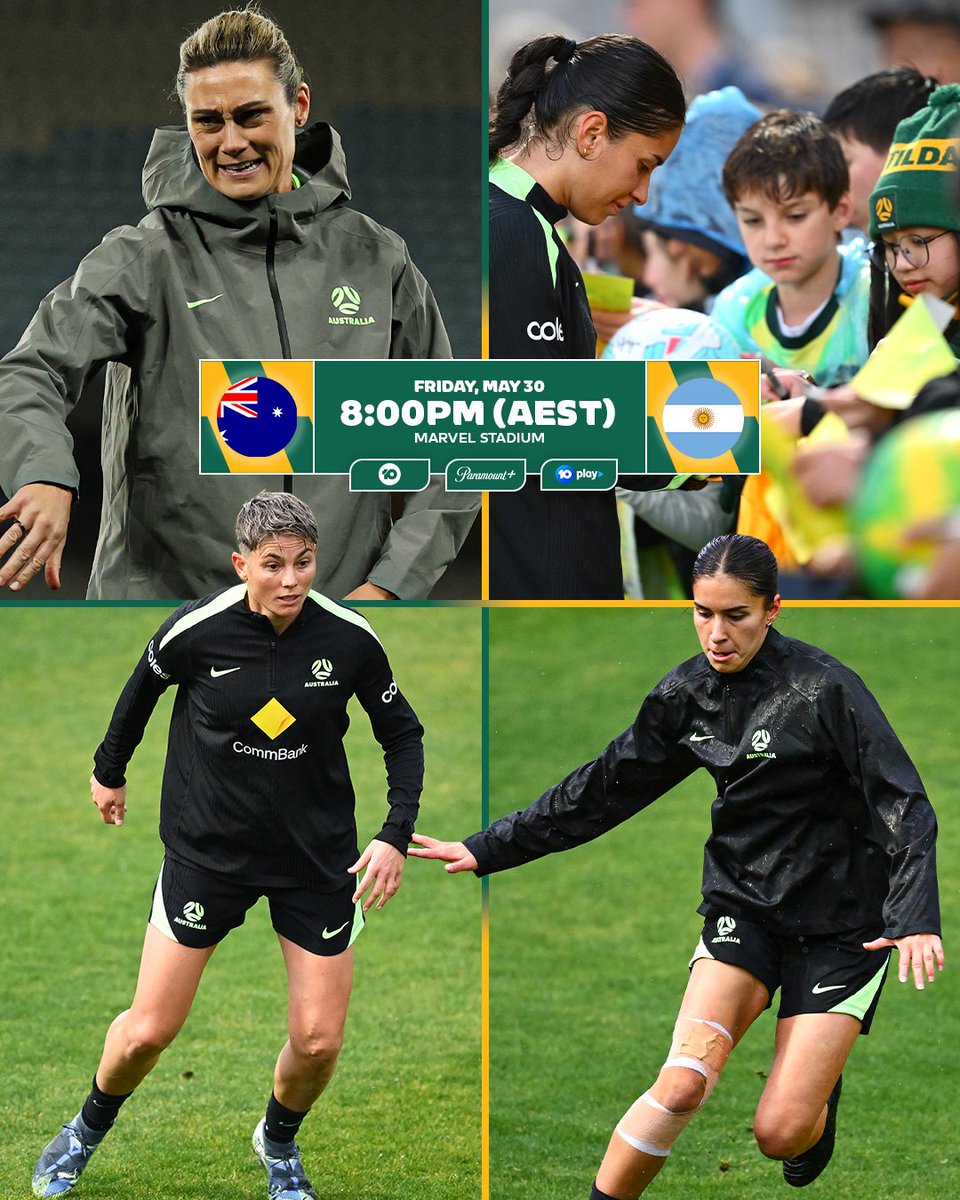 Tonight, SIX Ninja A-League stars are set to feature for the CommBank Matildas! 🇦🇺🙌

Australia will be taking on Argentina to kick-off the international friendly series 🔥

📺 Watch it live on Channel 10, Paramount+ and 10 Play at 8pm AEST.