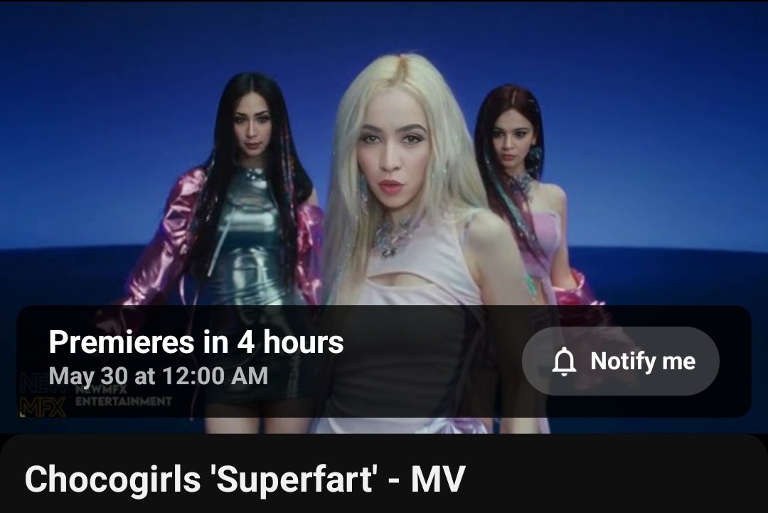 [🚨] · ELAS ESTÃO VINDO! O clipe de "Superfart" já está disponível como estreia no youtube. 

Faltam menos de 4 horas para o lançamento!!

🔗youtu.be/ASgDCNEWtz0?si…

#CHOCOGIRLS #NewMfx #Superfart