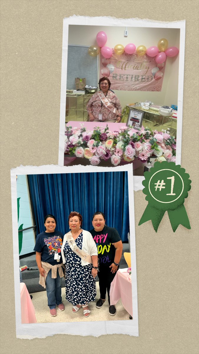 Reyna Vazquez (@reynavazquez207) on Twitter photo We will miss you Mrs. Sanchez. Thank you for being patient, loving, and sweet. We appreciate your dedication and perseverance. You are the "beary" best of all bears 🐻 Happy retirement and may you continue to shine in your new journey🍎
<a href="/deSantiago_AISD/">de Santiago Primary</a>
28 years We will miss you Mrs. Sanchez. Thank you for being patient, loving, and sweet. We appreciate your dedication and perseverance. You are the "beary" best of all bears 🐻 Happy retirement and may you continue to shine in your new journey🍎
<a href="/deSantiago_AISD/">de Santiago Primary</a>
28 years