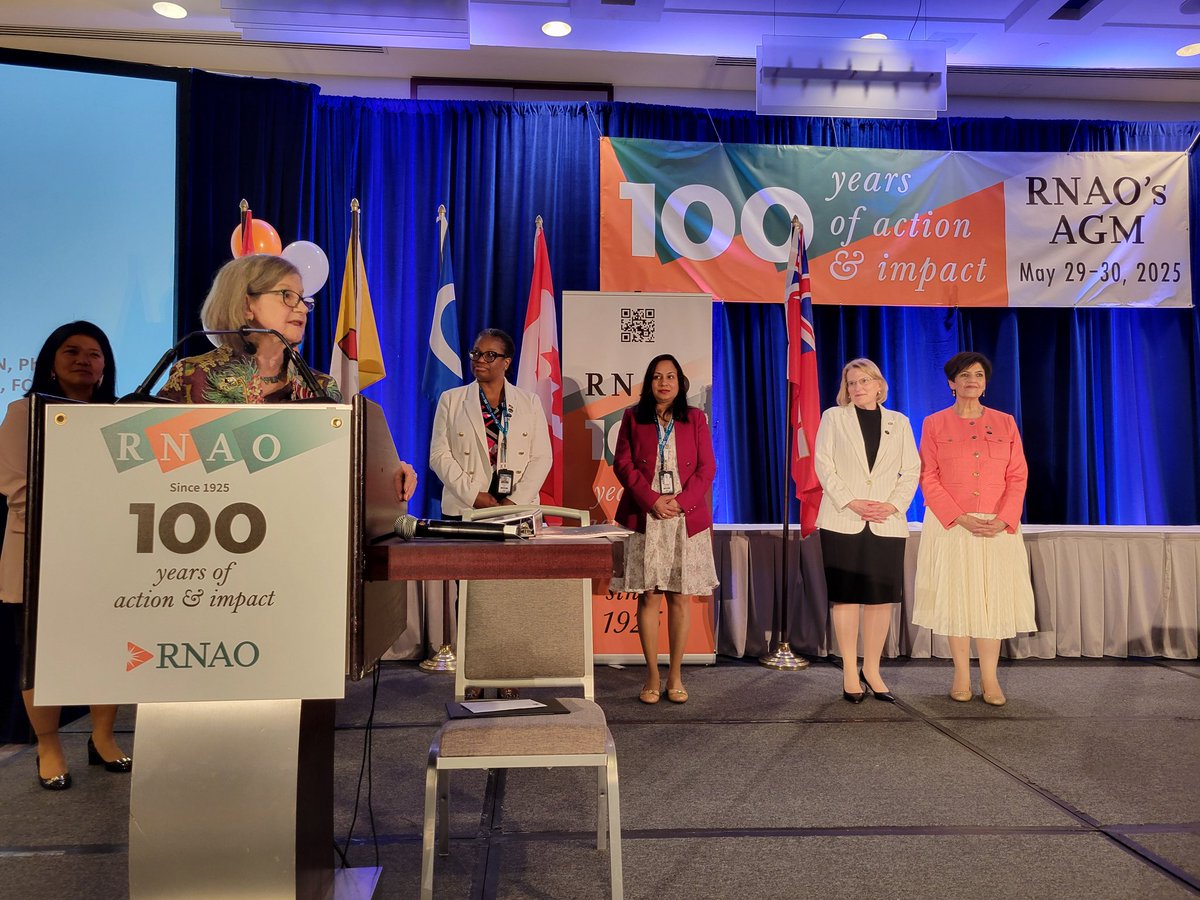 <a href="/OntLiberal/">Ontario Liberal Party | Parti Libéral de l'Ontario</a> <a href="/BonnieCrombie/">Bonnie Crombie 🇨🇦</a> <a href="/DorisGrinspun/">Dr. Doris Grinspun 🇨🇦 RN, PhD, FAAN, O.ONT</a> <a href="/LhamoDolkar2023/">Lhamo Dolkar</a> <a href="/tylerwatt90/">Tyler Watt 🇨🇦</a> <a href="/ShamjiAdil/">Dr. Adil Shamji 🇨🇦</a> <a href="/AislinnClancyKC/">Aislinn Clancy</a> <a href="/OntarioGreens/">Green Party of Ontario</a> <a href="/MikeSchreiner/">Mike Schreiner</a> <a href="/KarimaVelji/">Karima Velji</a> RNAO CEO <a href="/DorisGrinspun/">Dr. Doris Grinspun 🇨🇦 RN, PhD, FAAN, O.ONT</a> invites Ontario's Chief Nurse, Dr. <a href="/KarimaVelji/">Karima Velji</a> and Ontario's Minister of Health <a href="/SylviaJonesMPP/">Sylvia Jones</a> to the stage to honour our newly designated #BPSOs. #RNAO100 #RNAOAGM