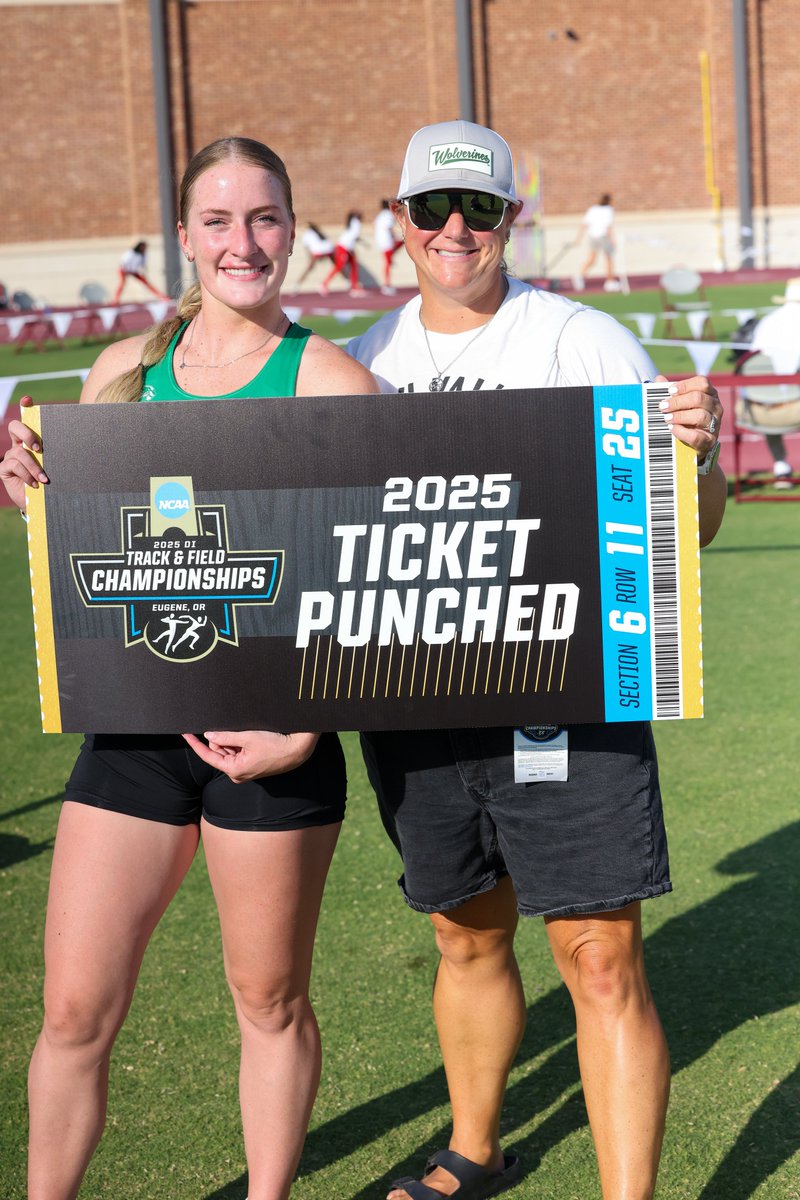 She's in! Kelsi Oldroyd made program history on Thursday, punching her ticket to the National Championships in Eugene, Oregon with her school record performance (57.72m) in the javelin, finishing second at the NCAA West Preliminary Rounds at Texas A&amp;M. 

#GoUVU | #ValleyForged