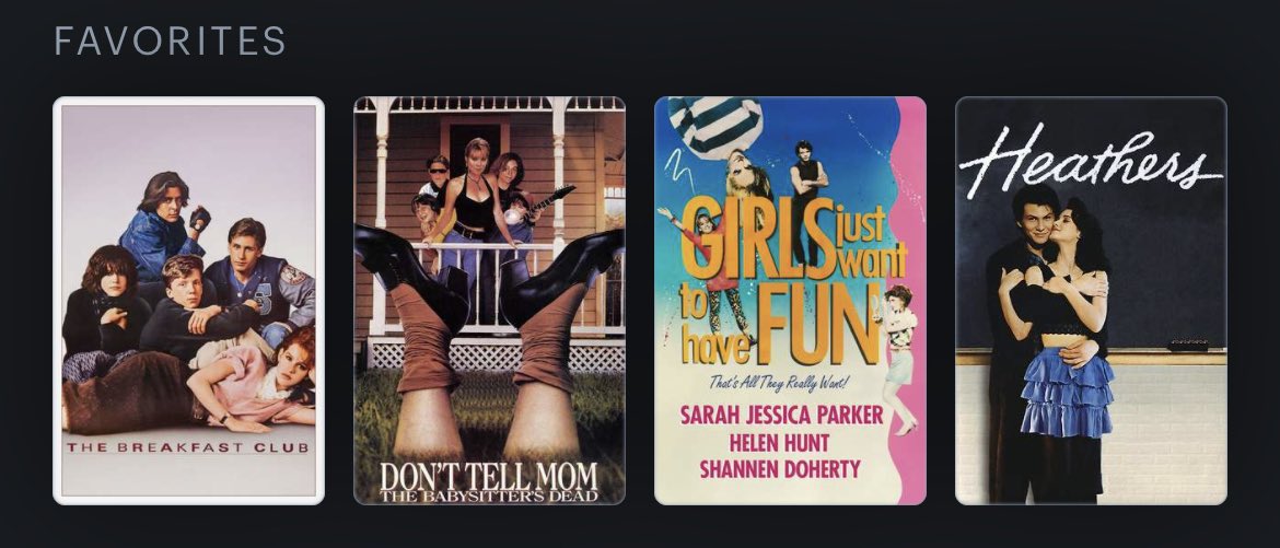 Changed my <a href="/letterboxd/">Letterboxd</a> 4 faves to my favorite teen movies. 💅