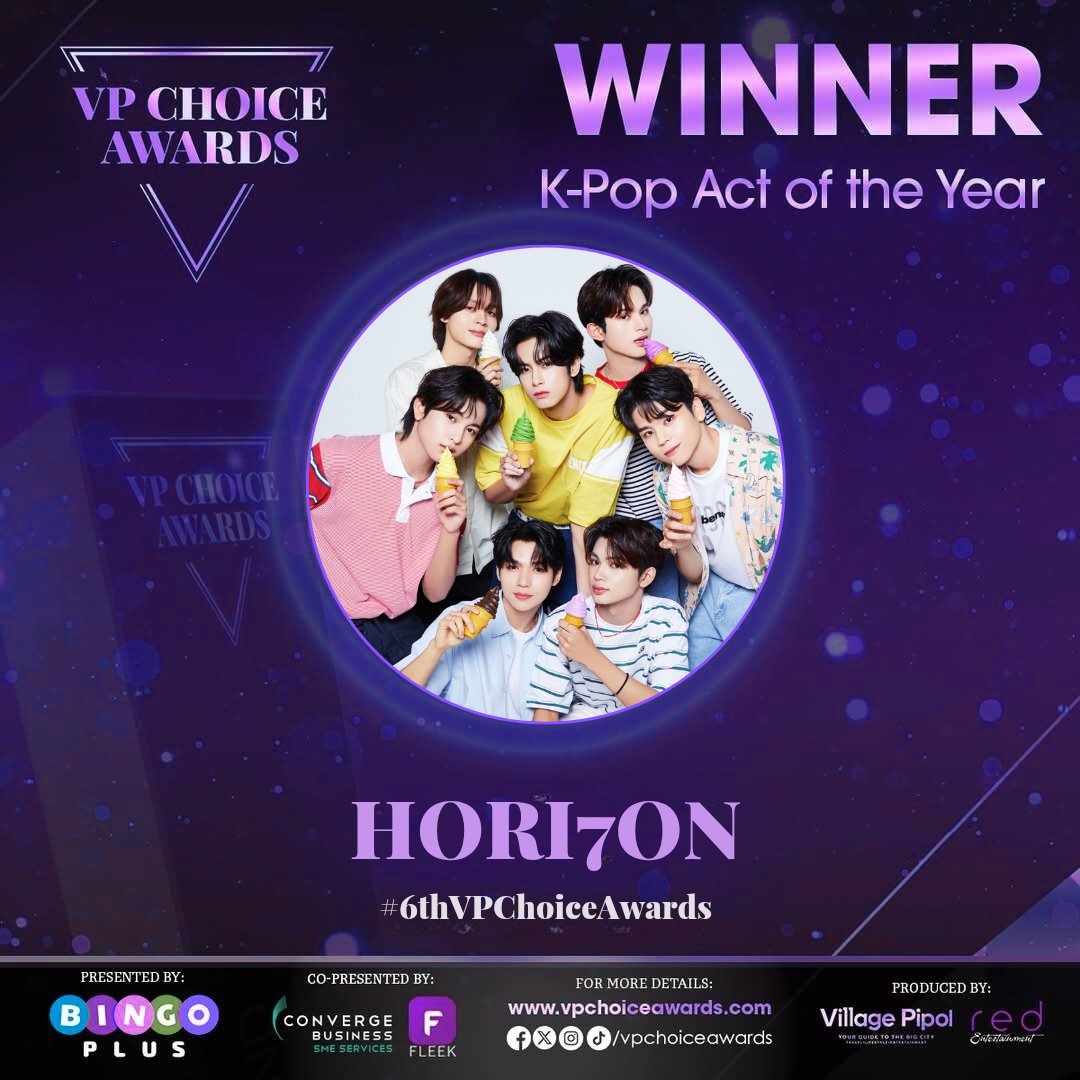 ANCHORS Pinagpala (@anchors_ga) on Twitter photo Congratulations <a href="/HORI7ONofficial/">HORI7ONofficial</a> for winning K-Pop Act of the Year back-to-back! Let’s bring home the trophy again next year and claim that Hall of Fame spot! 💫
HORI7ON B2B WIN AT VPCA
#HORI7ON_KPOPActOfTheYear
#HORI7ON #호라이즌 <a href="/HORI7ON_twt/">HORI7ON member</a> #6thVPChoiceAwards <a href="/vpchoiceawards/">VP Choice Awards</a> Congratulations <a href="/HORI7ONofficial/">HORI7ONofficial</a> for winning K-Pop Act of the Year back-to-back! Let’s bring home the trophy again next year and claim that Hall of Fame spot! 💫
HORI7ON B2B WIN AT VPCA
#HORI7ON_KPOPActOfTheYear
#HORI7ON #호라이즌 <a href="/HORI7ON_twt/">HORI7ON member</a> #6thVPChoiceAwards <a href="/vpchoiceawards/">VP Choice Awards</a>