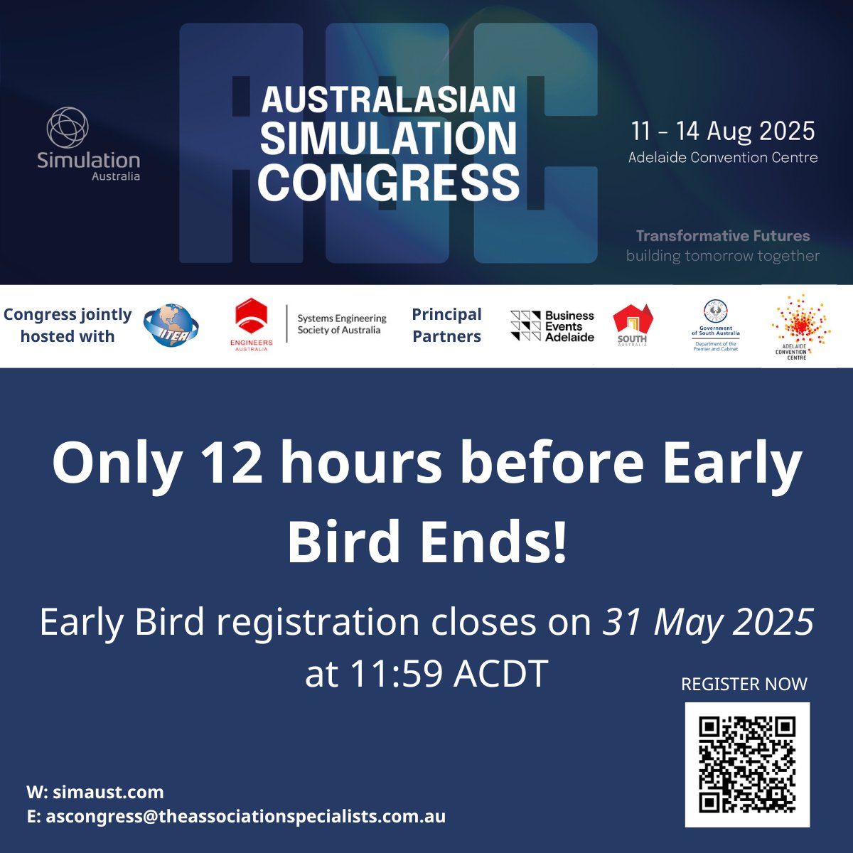 What are you waiting for? This is your final chance to save on registration as Early Bird closes at midnight! To register now or for more information click here: simaust.com/australasian-s…

We can't wait to see you at the Congress in August!