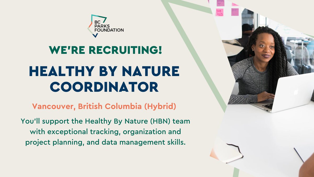 We’re #hiring! Join the expanding Healthy by Nature team as Healthy by Nature Coordinator.

Apply now: bcparksfoundation.bamboohr.com/careers/104?so…